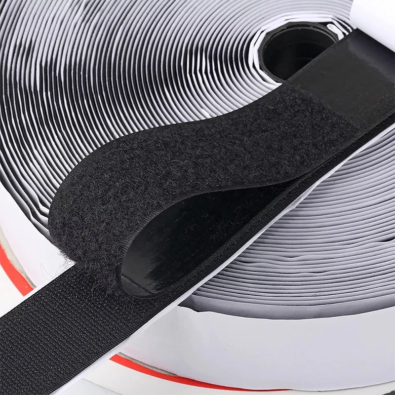 100% Nylon Hook and Loop Strip Adhesive Hook and Loop Tape with Common Hot Melt Glue for Industrial Household Use
