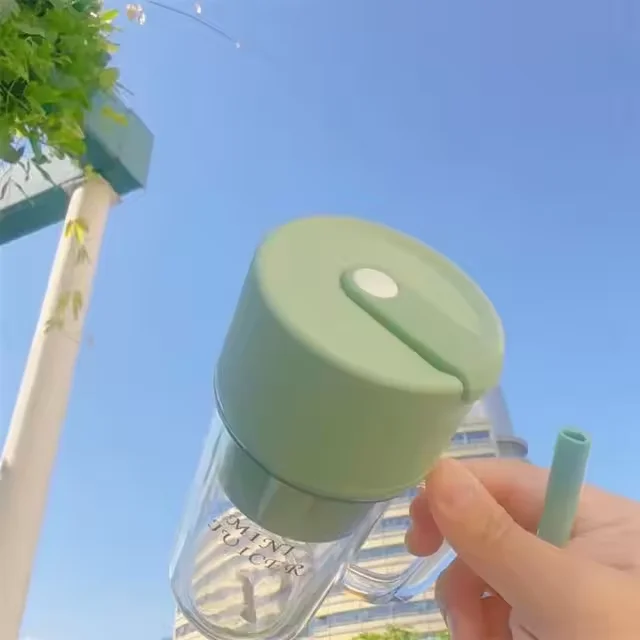 Portable 500Ml Mini Rechargeable Electric Mixer Extractor Fresh Bottle Juice Portable Blender Juicer Cup With Lid And Handle