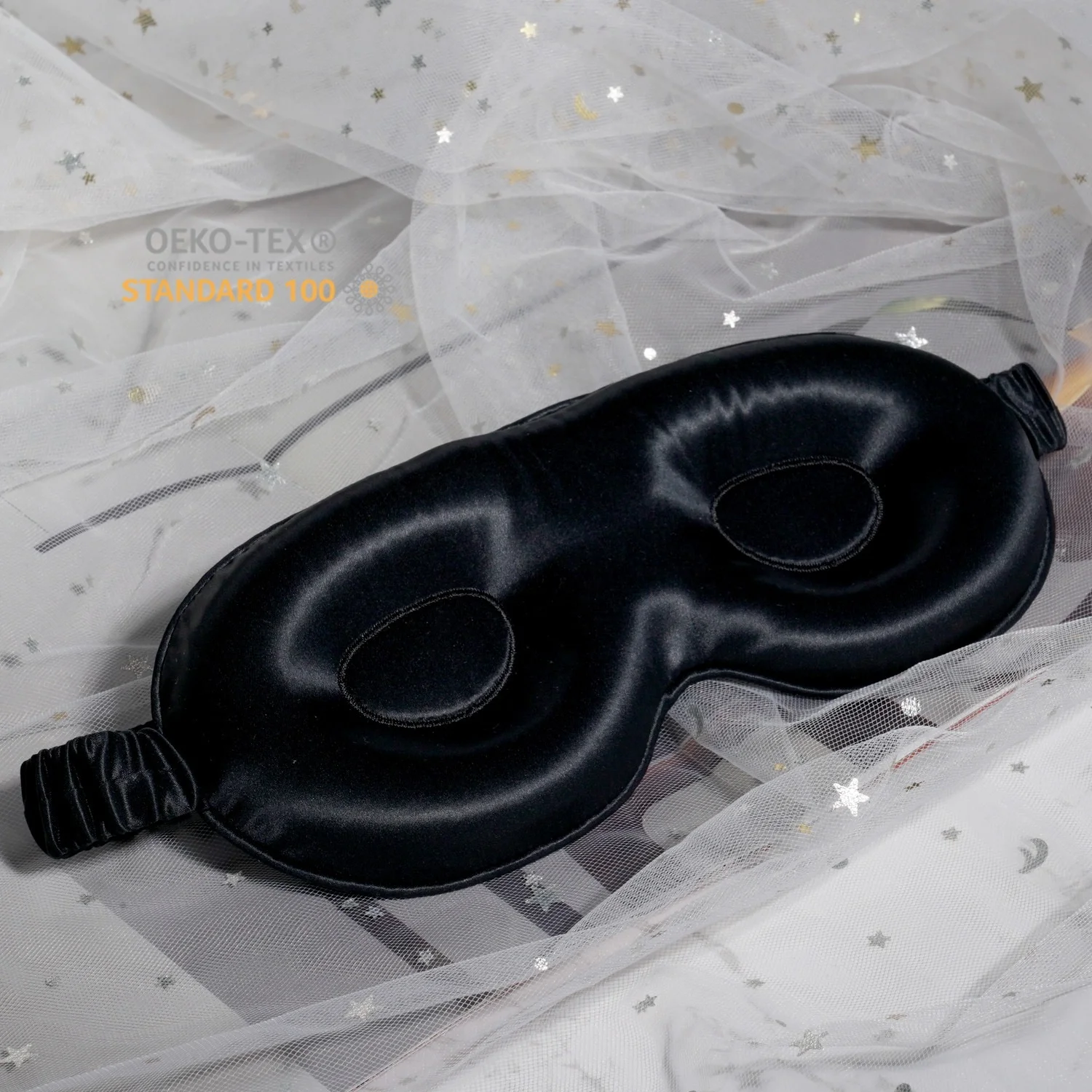 Custom LOGO Luxury 100% Silk Eye Mask Silk Sleep Cover 3D Eye Mask Eyeshade 3d silk eyemask