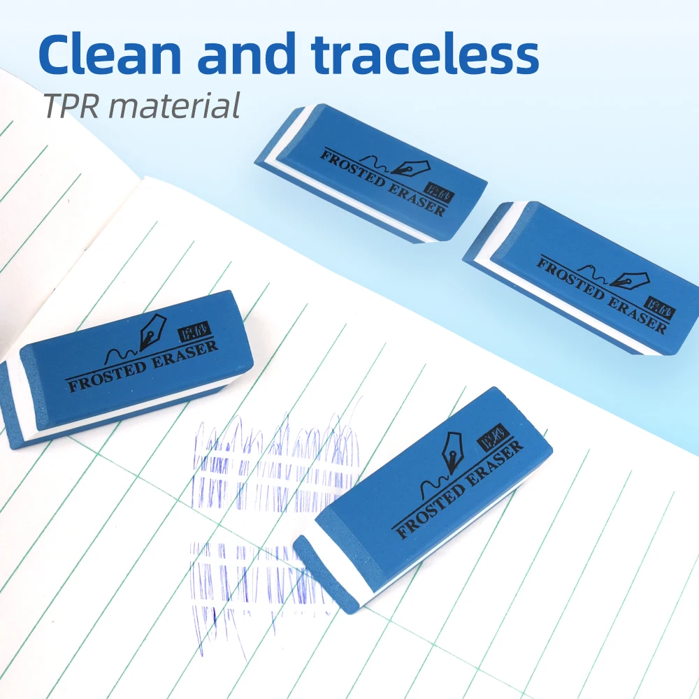 High Quality Dual Purpose Multi-Functional Office Eraser Neutral Pen Ink Eraser with Square Design Rubber Material