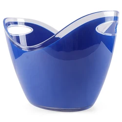 Прямая продажа с завода, прозрачное белое 8 л льда, акриловое пластиковое ведро для льда