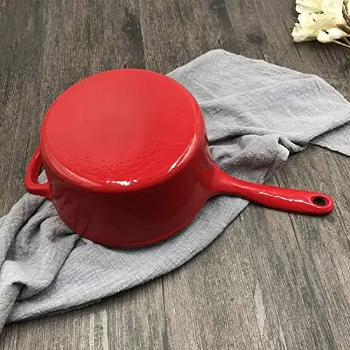 Milk Pot Enamel Coating Iron Pots Cast Double Handle Factory Price Colorful Cast Iron Casserole Pot Baby Foods