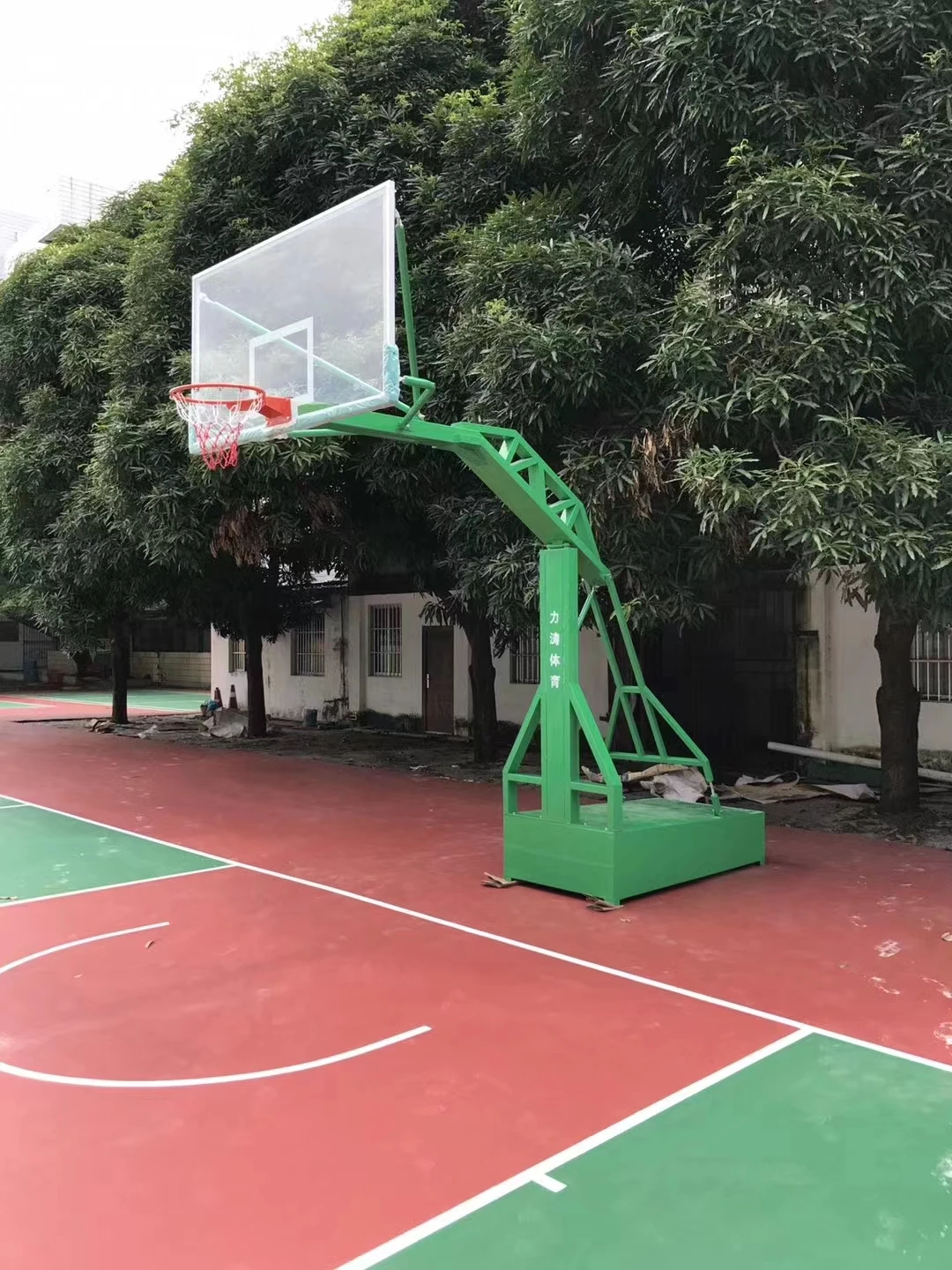 Hot Selling Professional Outdoor Standard Adjustable Glass Board Basketball Hoop