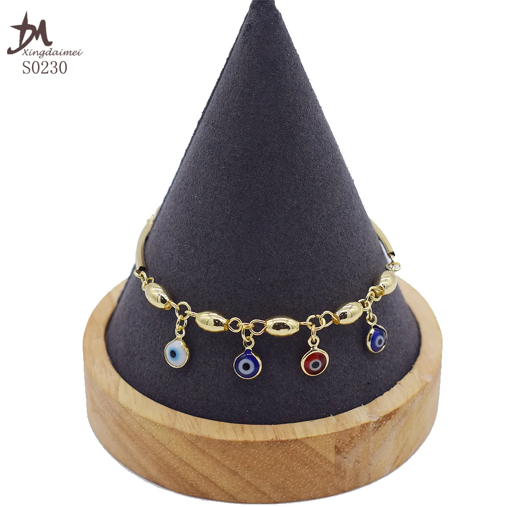 S0230 foot chain jewelry 18K gold women Eyes Anklet
