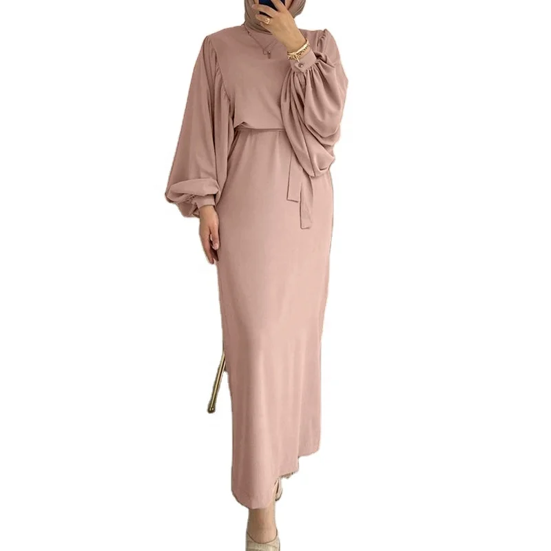 Women Spring Abaya Dubai Best Selling Ladies Abaya Muslim Dress Long Sleeve Maxi Dress
