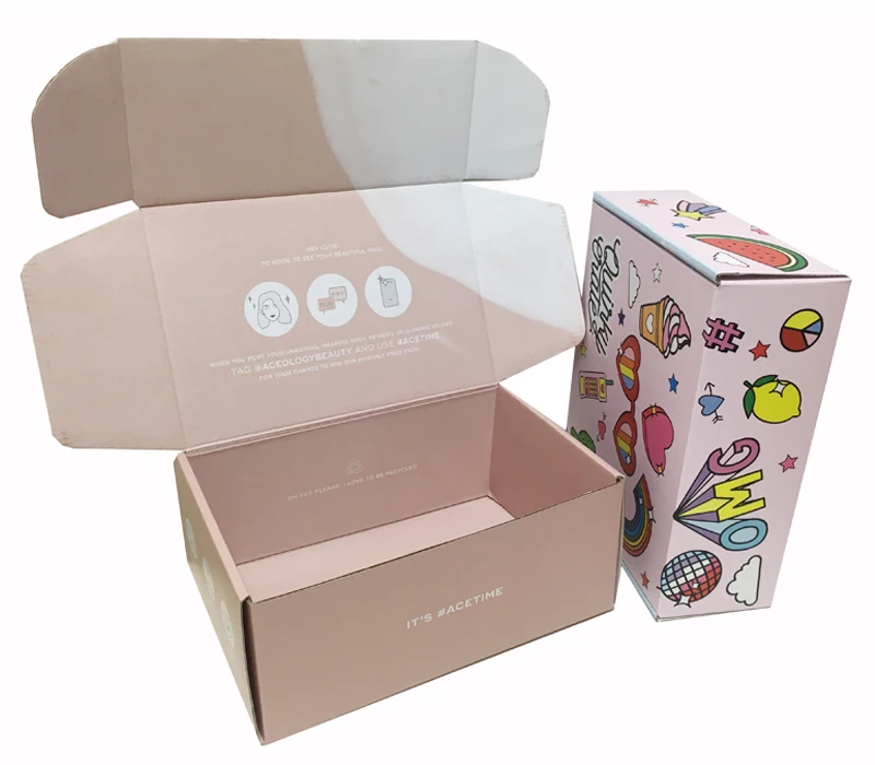 Custom Corrugated Cardboard Fitness Box Snack Box for Healthy Protein Bars, Cookie, Snacks Care Package