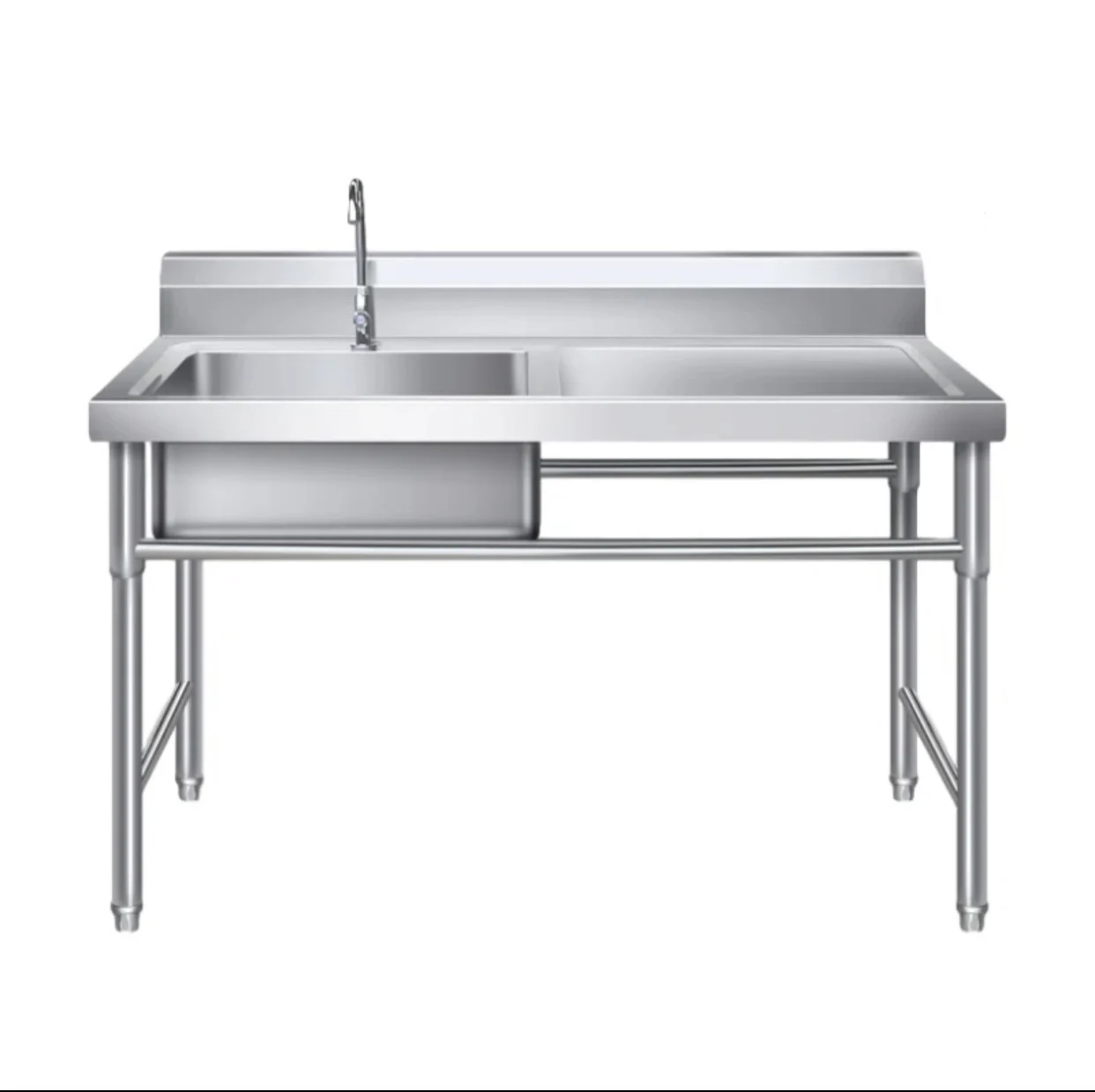 Factory direct sale stainless steel table with sink sri lanka double bowl stainless steel kitchen sink  sink stainless steel kit