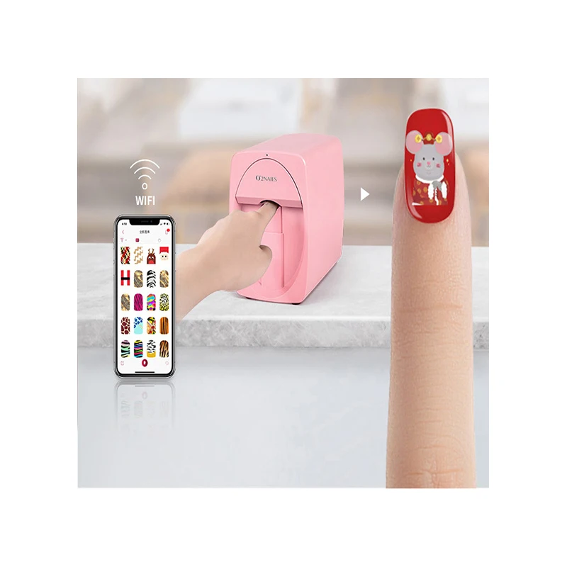 Мобильный умный принтер для ногтей, интеллектуальное портативное оборудование для дизайна ногтей, печатная машина для домашнего использования, машина для печати ногтей на пальцах