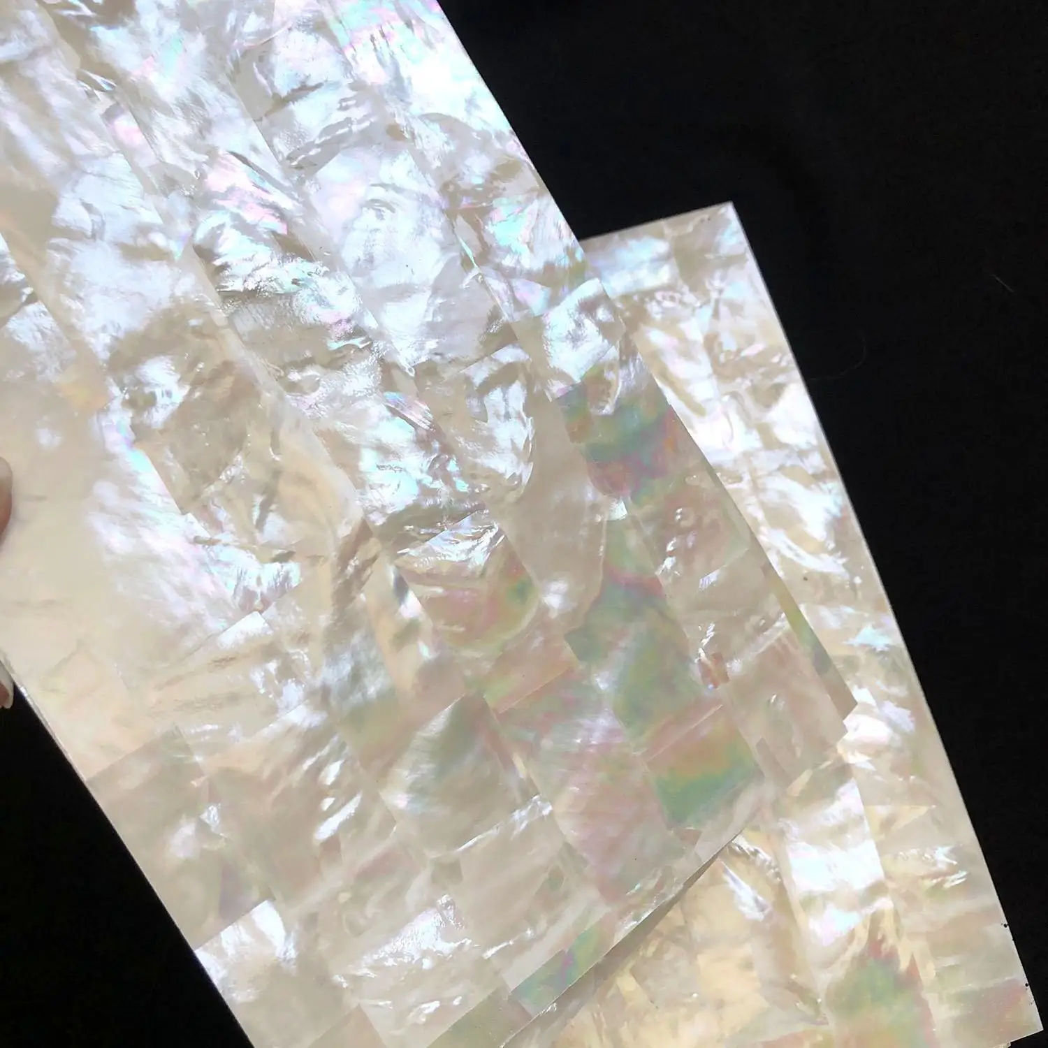 XE-074 Customized Colorful Natural Veneer Sheets Shell Wholesale MotherOf Pearl Shell Sheets For Art Crafts Wallpaper