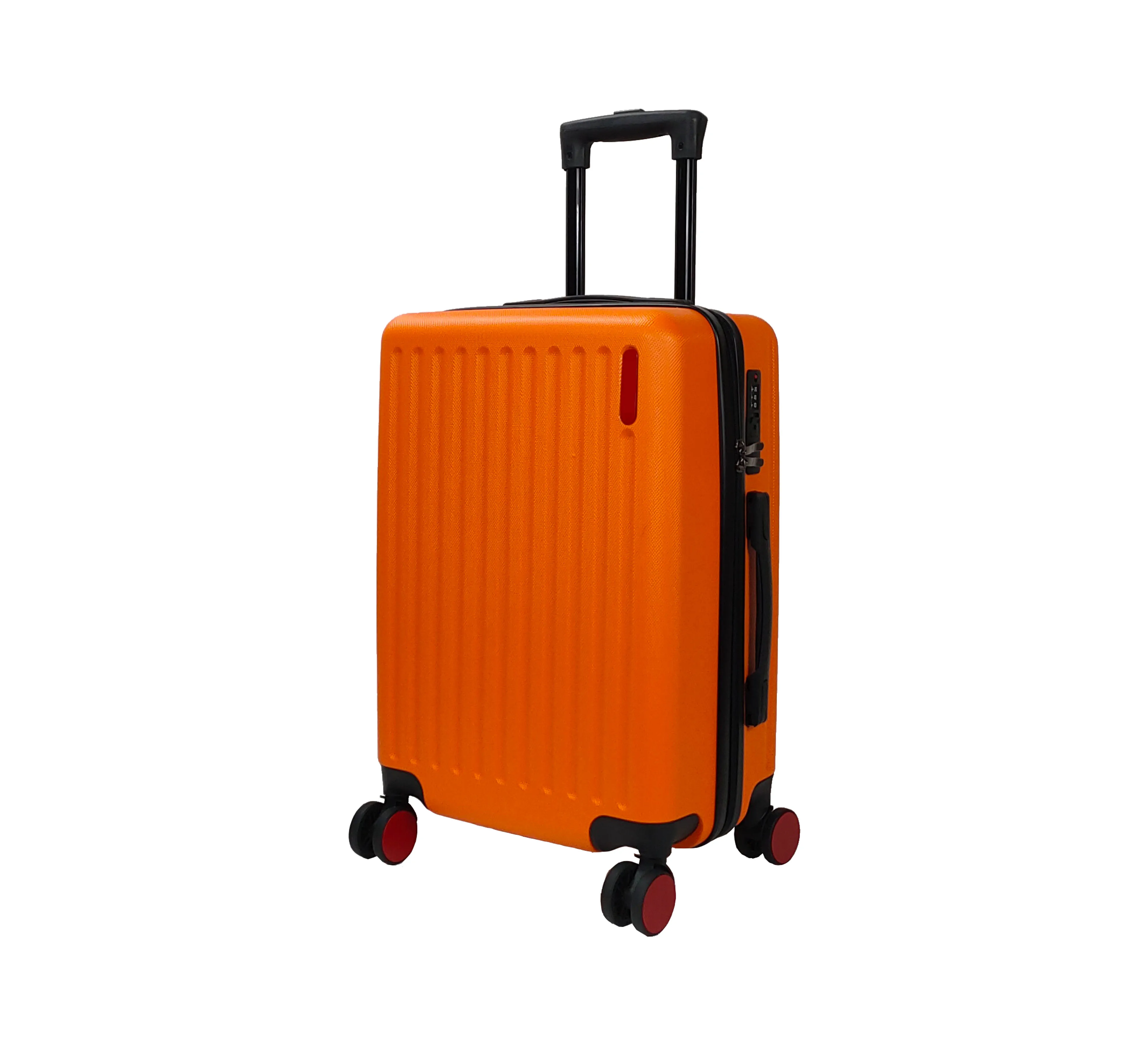China supplier makes trolley case zipper abs suitcase 4*360degree wheels trolley luggage bag with Plastic Handles