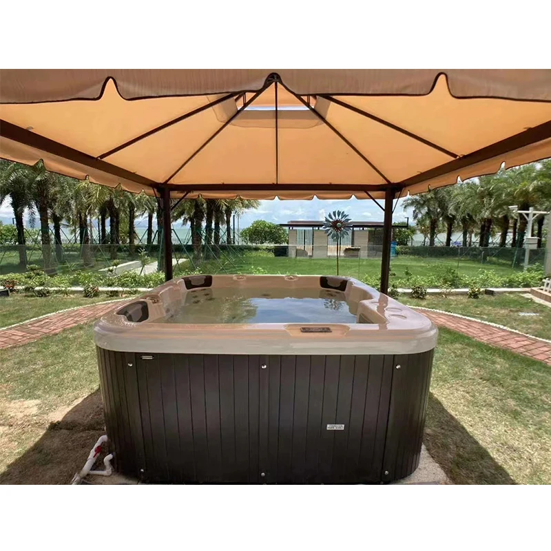 Outdoor intelligent constant temperature heating finished bubble pool, luxurious large bathtub, oversized hot spring bath