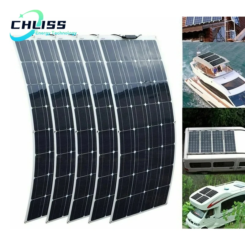 narrow flexible pv solar panel soft flexible 100w
