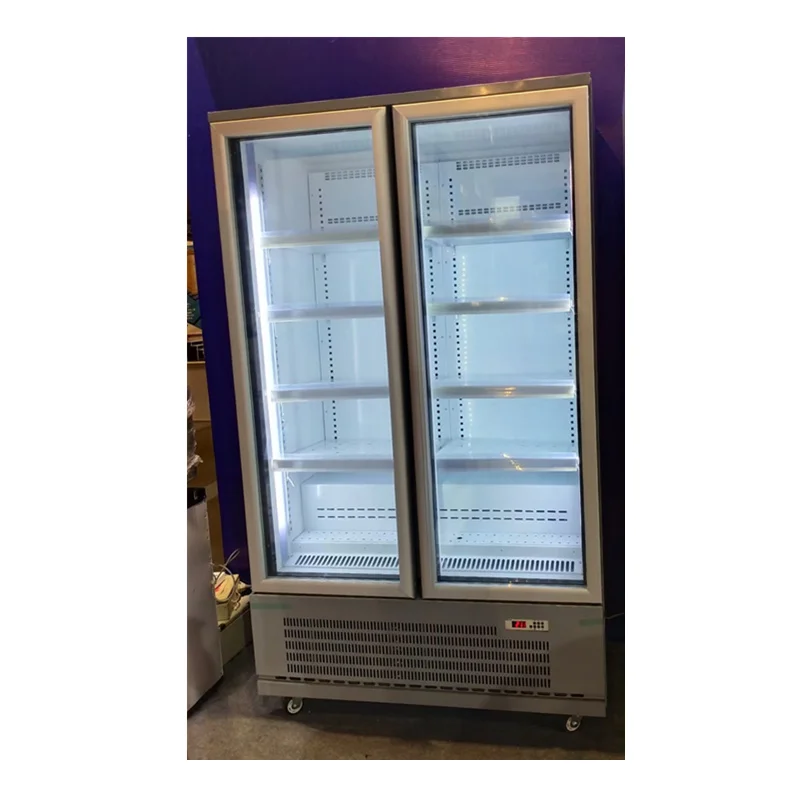  Una ворот стекла Puertas троек доблес Simples Visicooler Con Luz светодиодные Estantes exhibicion El цвет