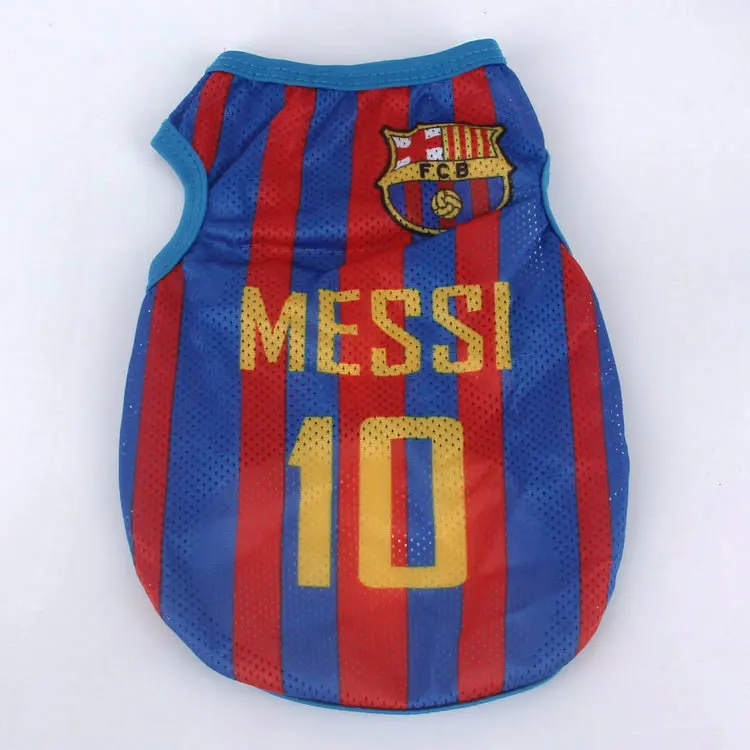2022 new design and fashion polyester football team pet clothes for pet dogs for summer
