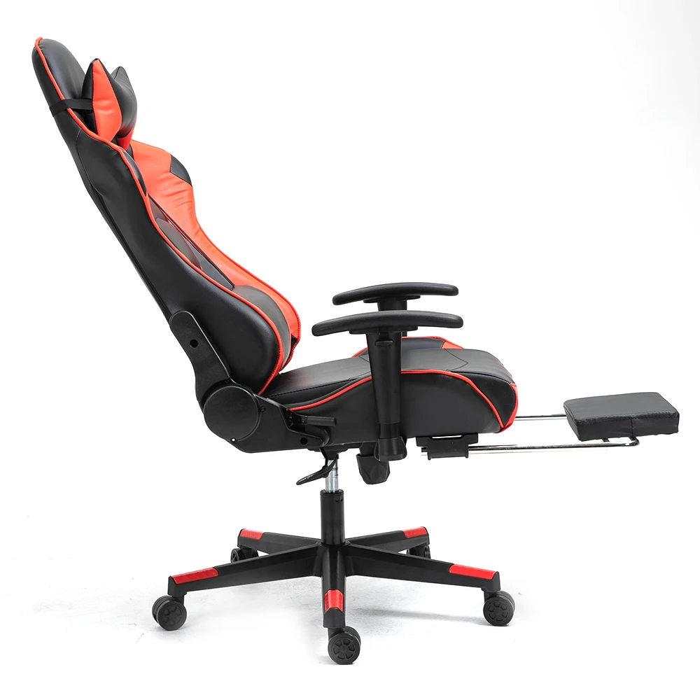 High quality pu leather office gaming chairs with roller adjustable backrest gaming computer chair