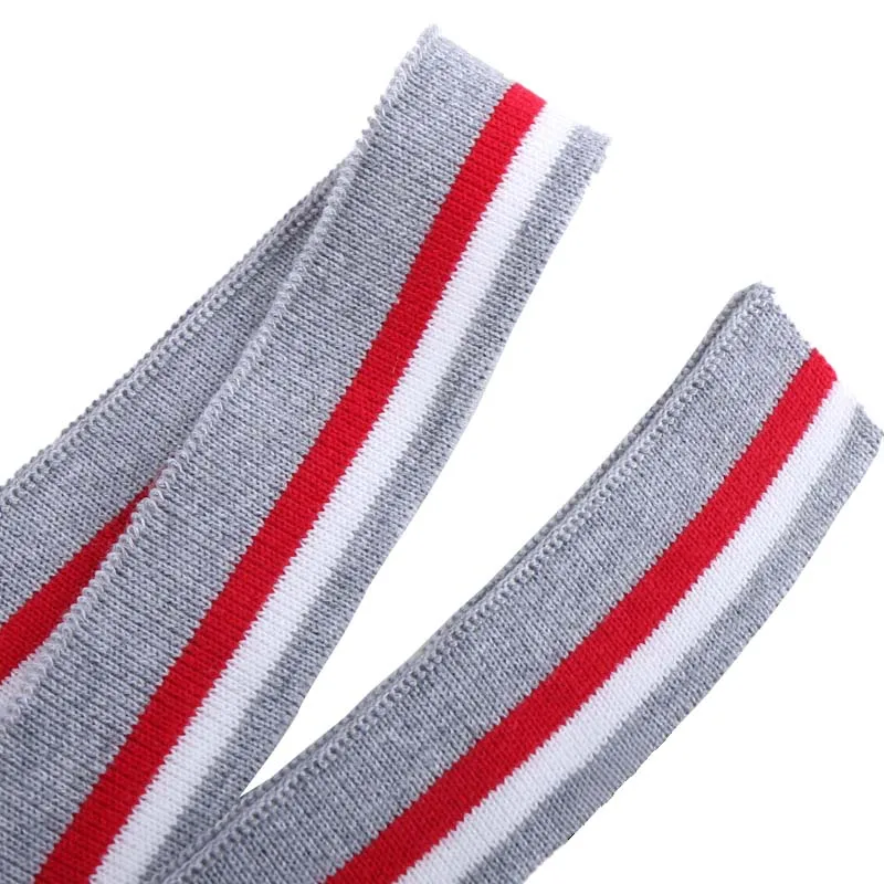 Polo Shirt Multi-Color Knit Striped Flat Collar Adult Lapel t-Shirt Finished Collar Cotton Flat Cuff Neckline