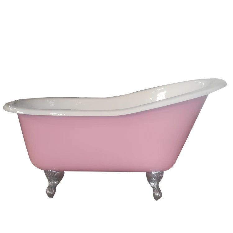 small pink bath tub