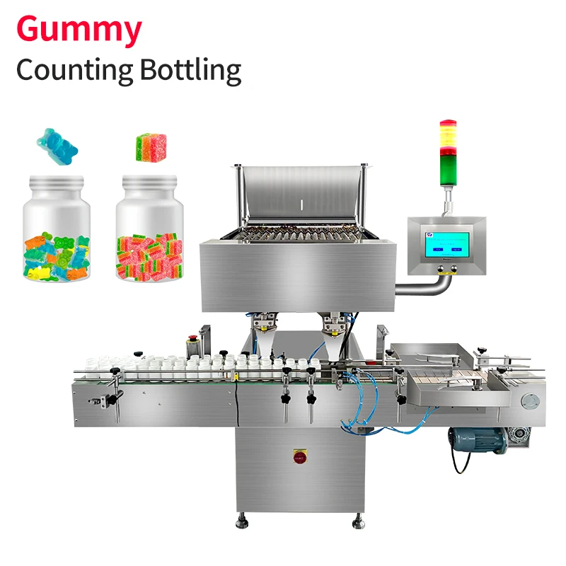 Automatic Sweet Gummy Bear Bottle Filling Counter And Candy Counting Machine