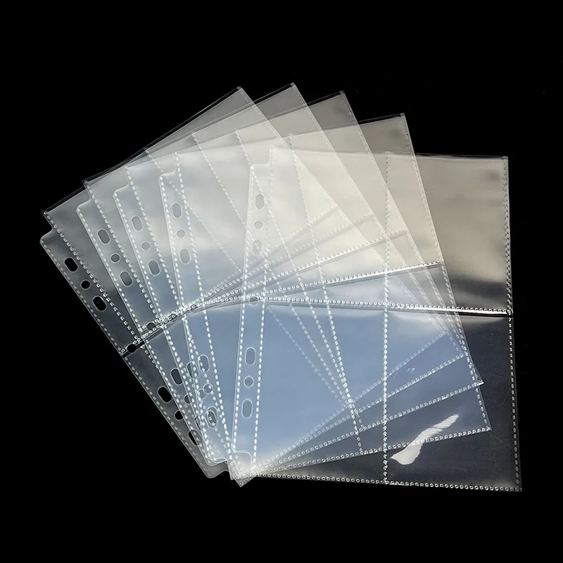 A5 binder pp 7 hole 4x6 inch trading card photo sleeves 4 pocket page protector ultra-clear kpop photocard sheets for game cards