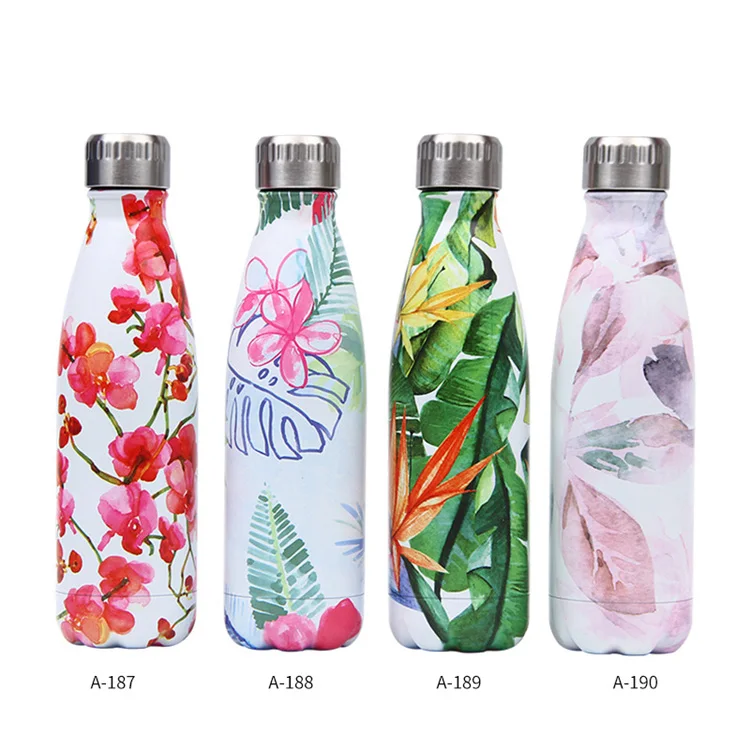 
Hot Sale 500ml Flower Series Thermal Double Wall Leak Proof Vacuum Cups 