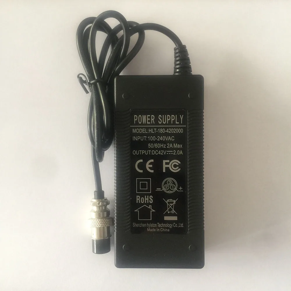 42 Volt 2 amp Hoverboard Charger 42V 2A  Battery Charger for Smart Scooter Self Balancing Electric Scooter Parts