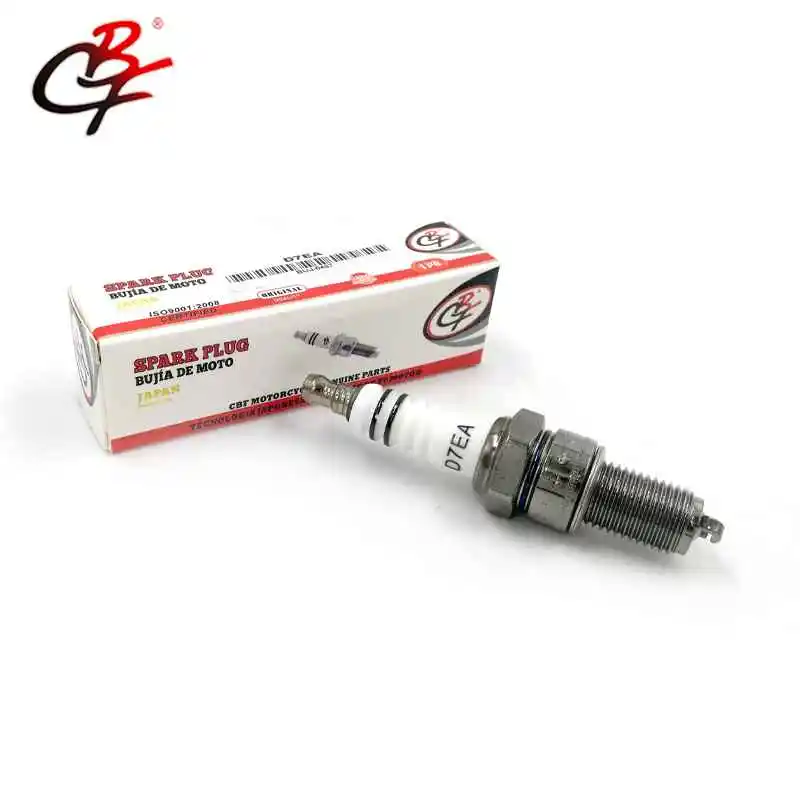 Motorbike accessories high performance D7EA ceramic spark plug for motorcycle