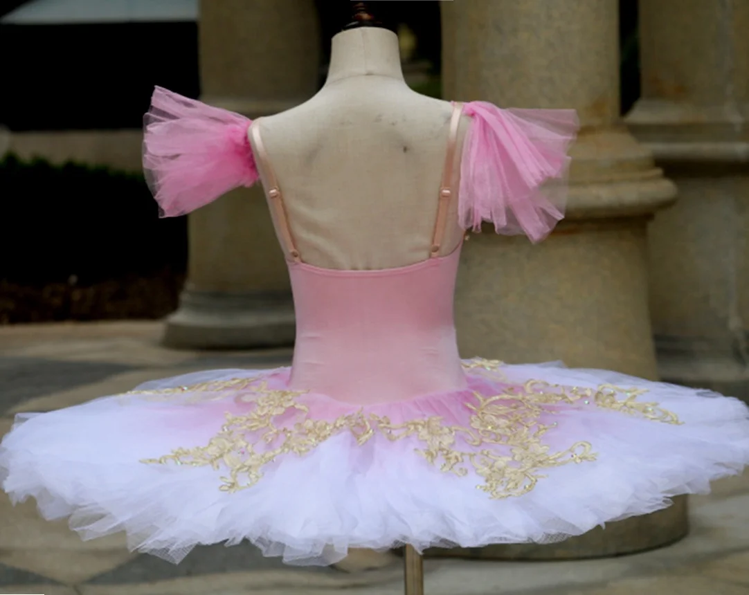 New Pink leotard design girls Professional ballet tutu skirt dance wear tutu custom design   .New--56