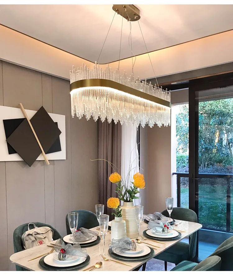 Wholesale Pendant Lamps Square/Rectangle Shape Chandelier Lamp Modern Minimalist LED Decorative Indoor Lighting