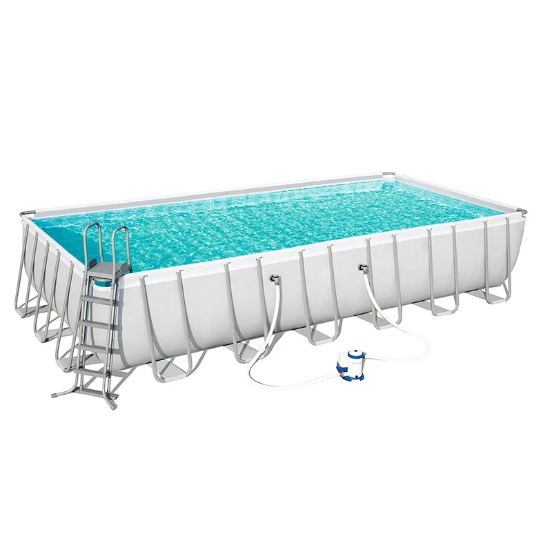 56475 7.32m x 3.66m x 1.32m rectangular pool set summer metal frame pool large family above ground pools