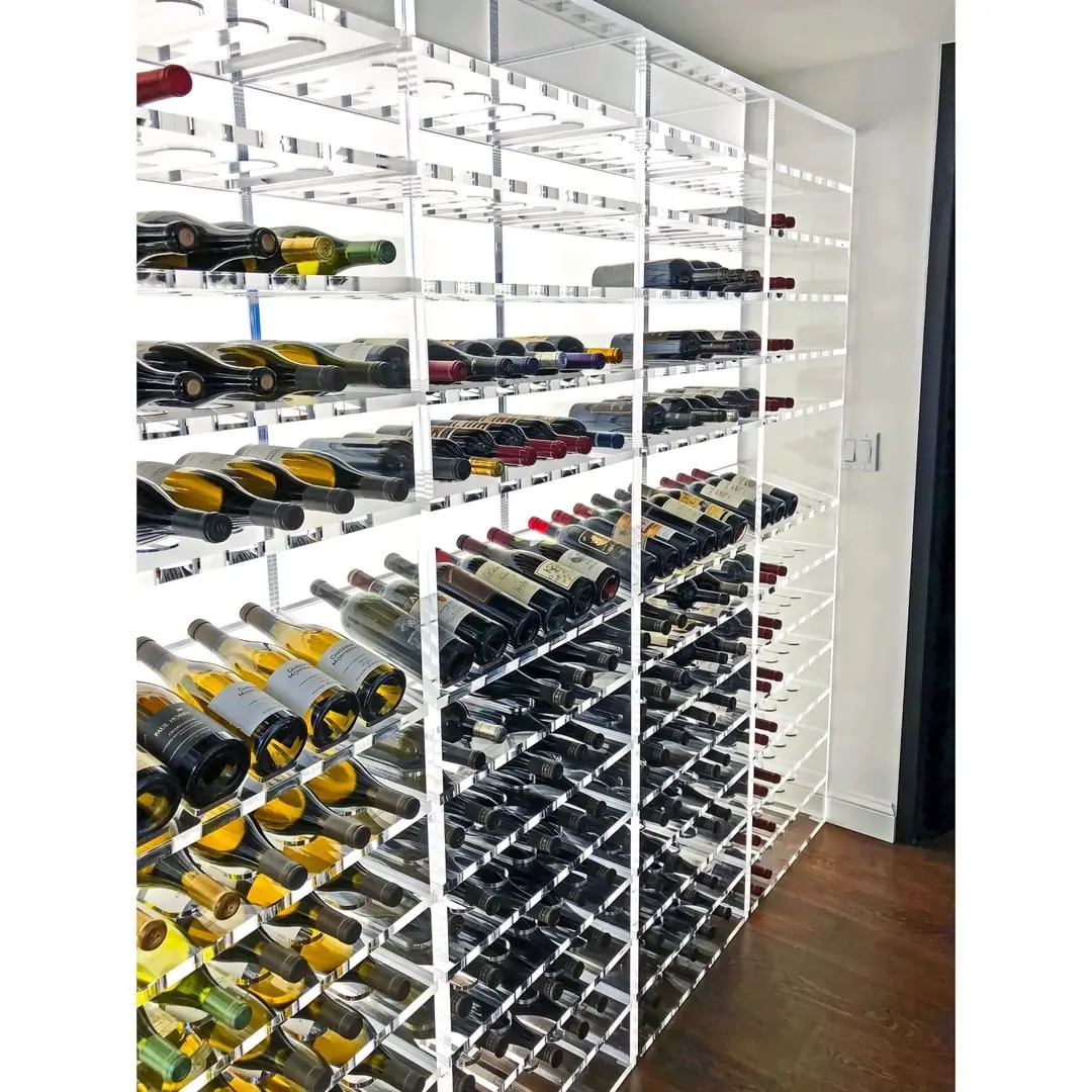 A&C Wall Mounted Acrylic Light Wine Racks