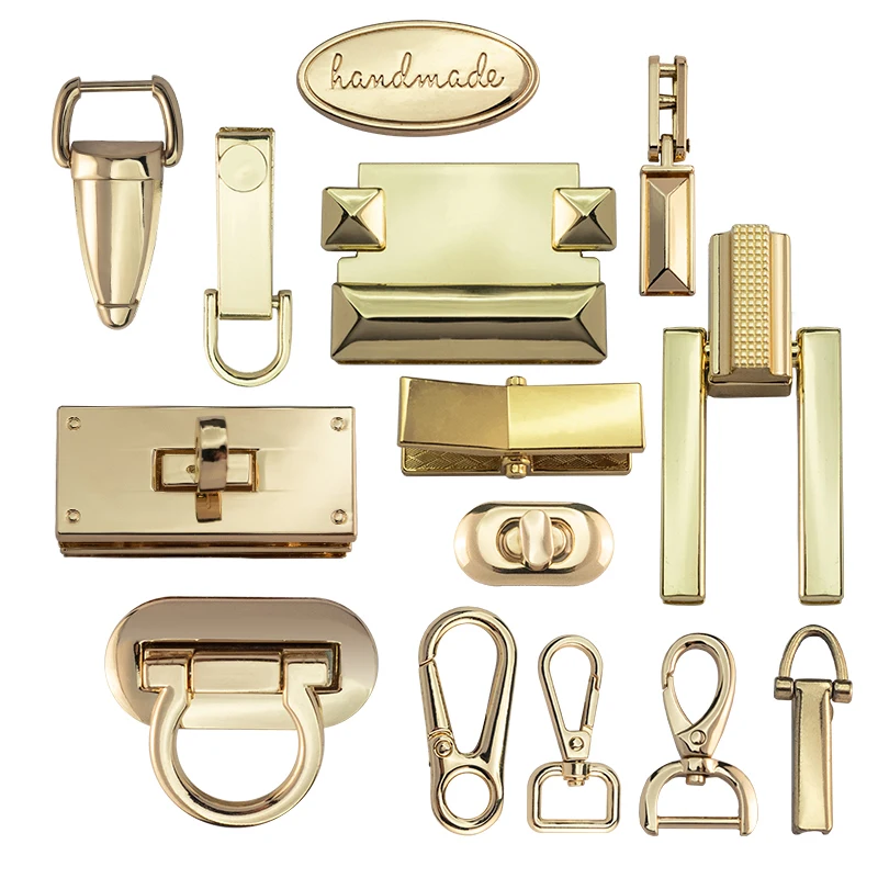 custom zinc alloy turn twist lock metal accessories decoration metal bag lock for handbag