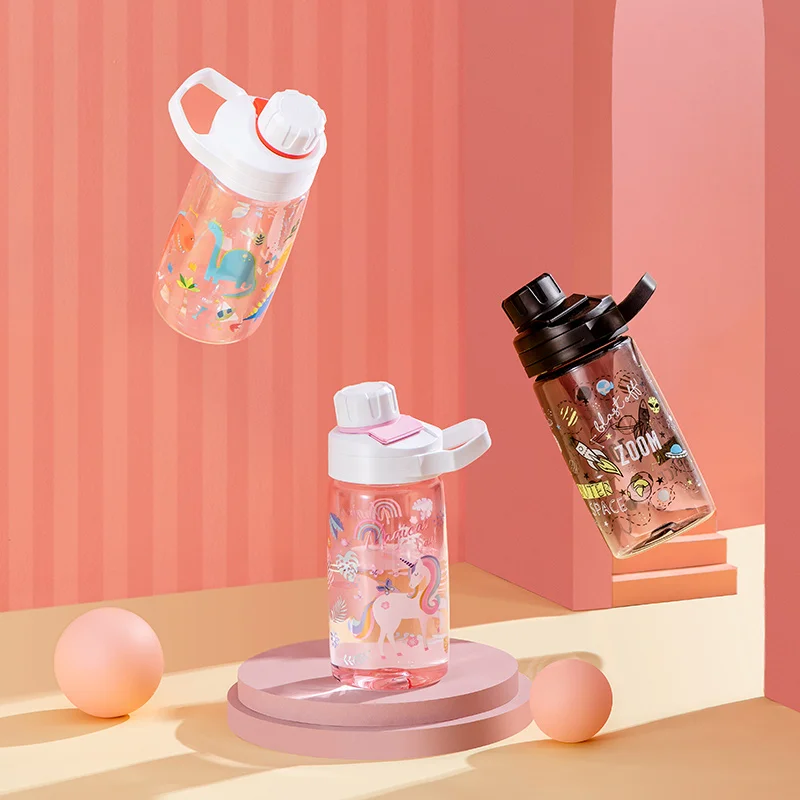 450ML Tritan Baby Kids School Sport Water Bottle Outing Cup Tumbler