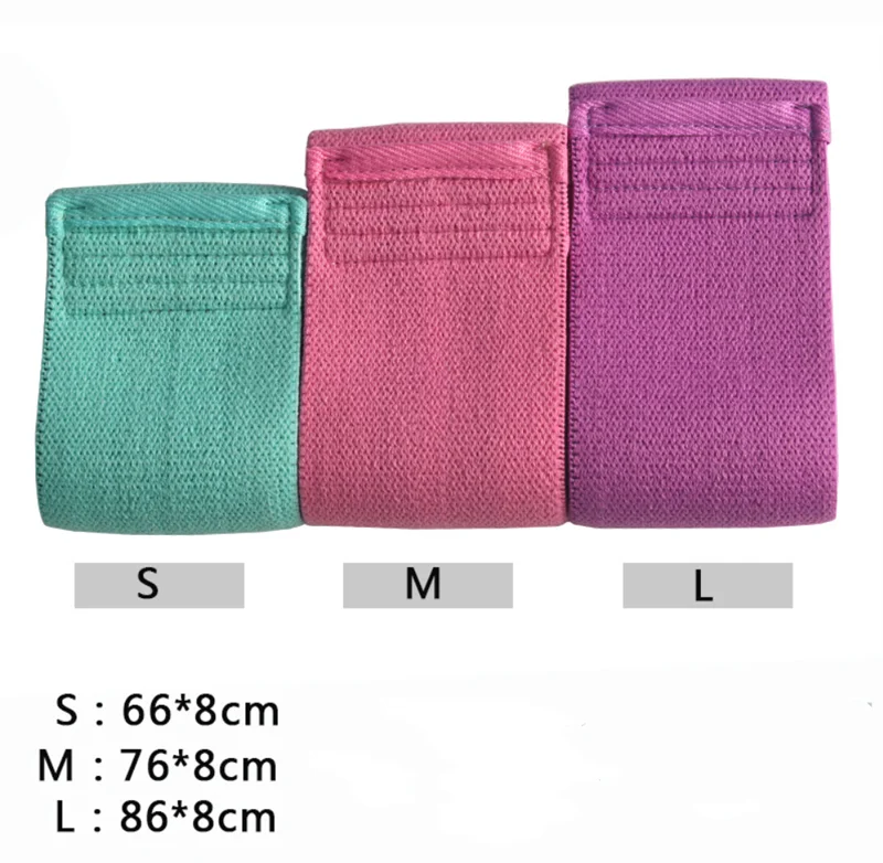 Custom Logo Yoga Gym Exercise Free Weights-Booty Hip Fabric Resistance Bands