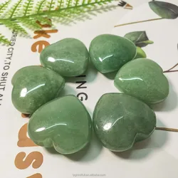 Natural Mini Green Aventurine Crystals Stone 3CM Loving Heart Healing Crystal Green Aventurine Small Crystal Hearts