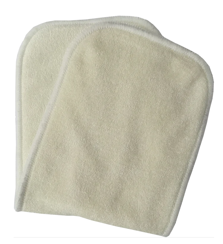 Washable reusable 4 layers bamboo terry cloth diaper insert baby nappy liners urine pads for baby boys girls