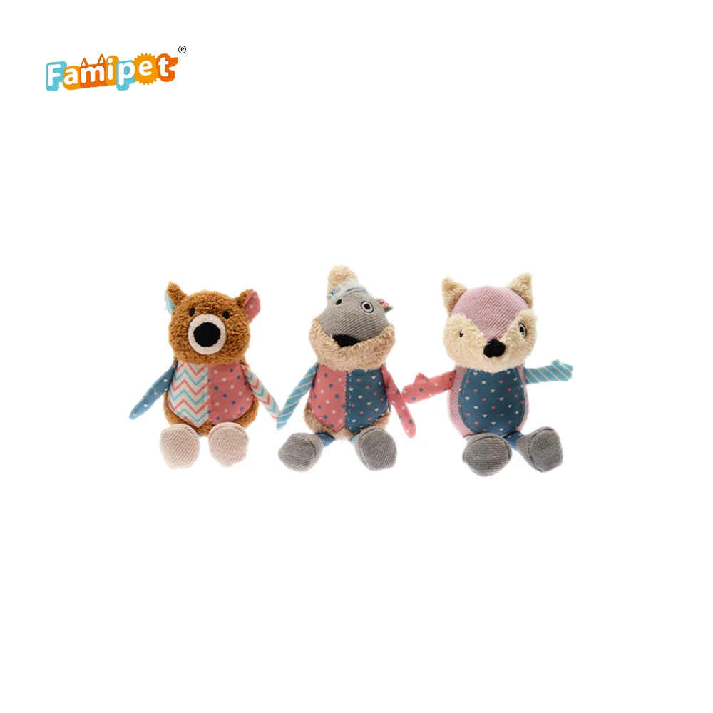 
China Manufacture Fox And Squirrel Shaped Appease Dog Toy For Aggressive Chewer 