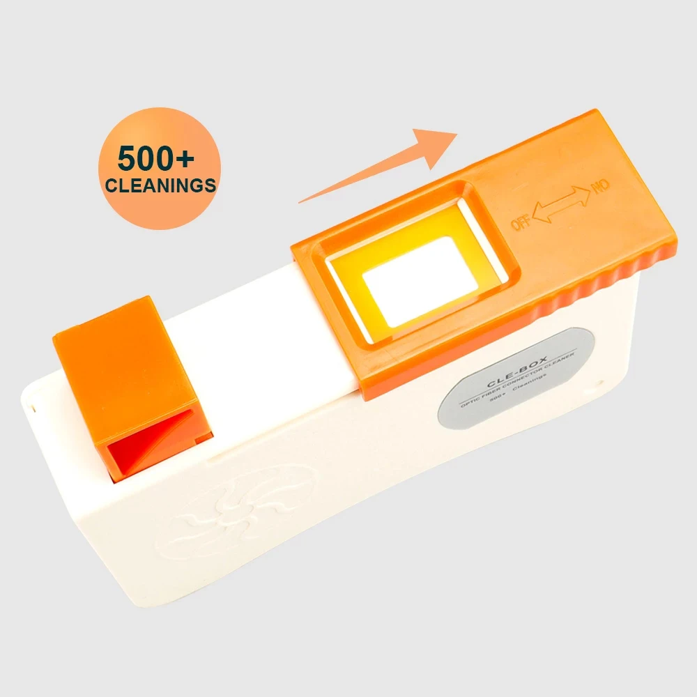 Cassette type optical fiber cleaner CLE-BOX for SC FC MU LC ST D4 DIN E200 Connector with Cleaning Time 500+