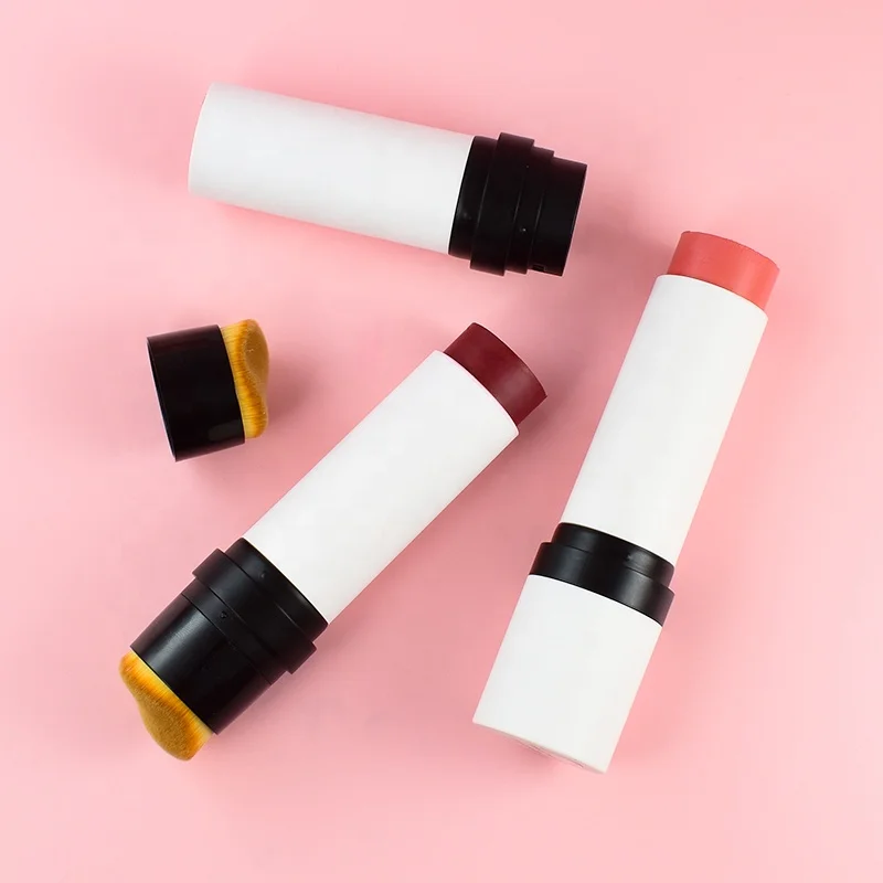 Organic Vegan Blush on Cheek Lips Natural Waterproof Moisturizer Matte Cream Blush Private Label Blush Stick with Brush