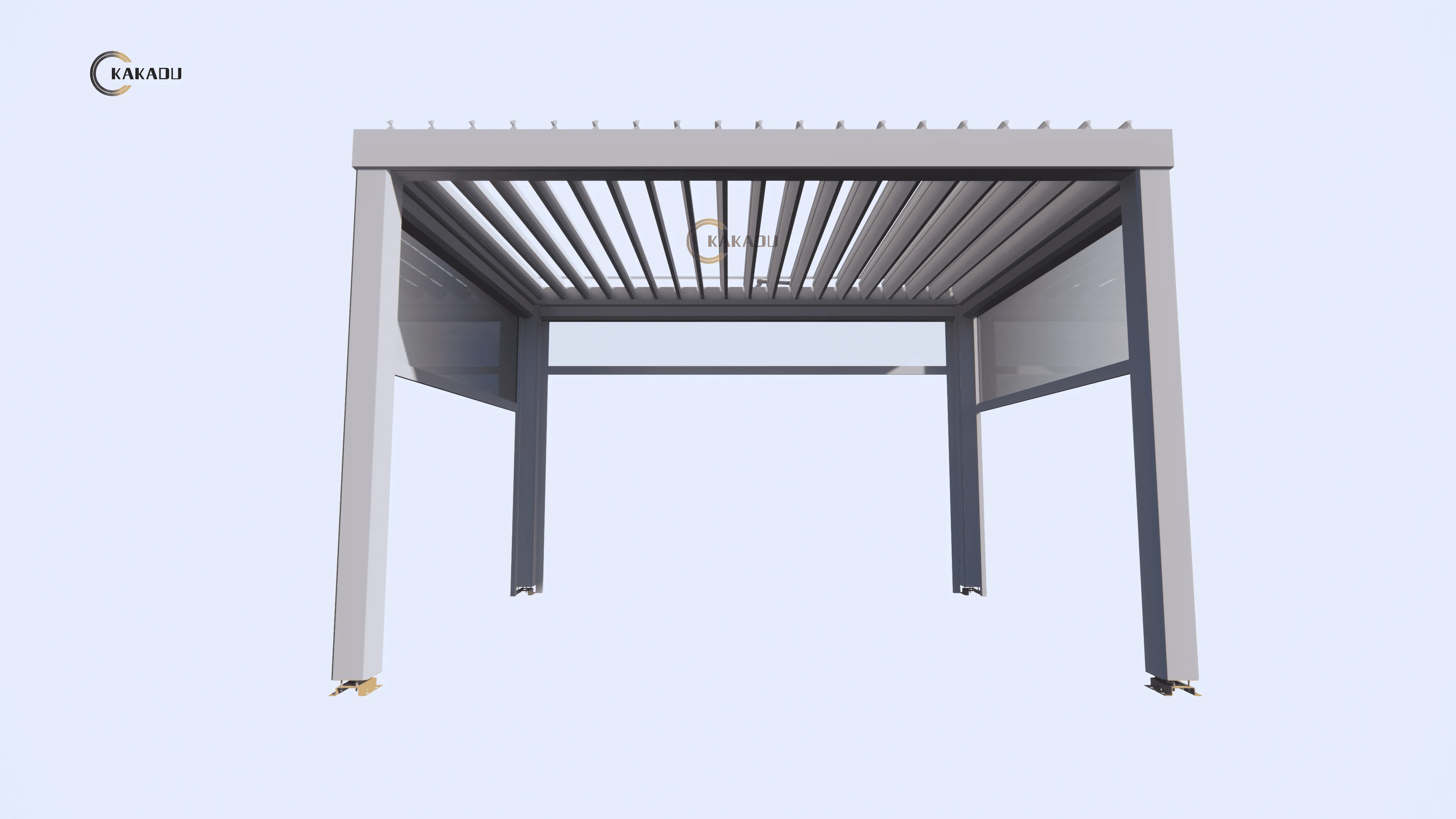 KAKADU Patio Automatic Smart Cover Louver Roof System Waterproof Garden Aluminium Outdoor Motorized Pergolas