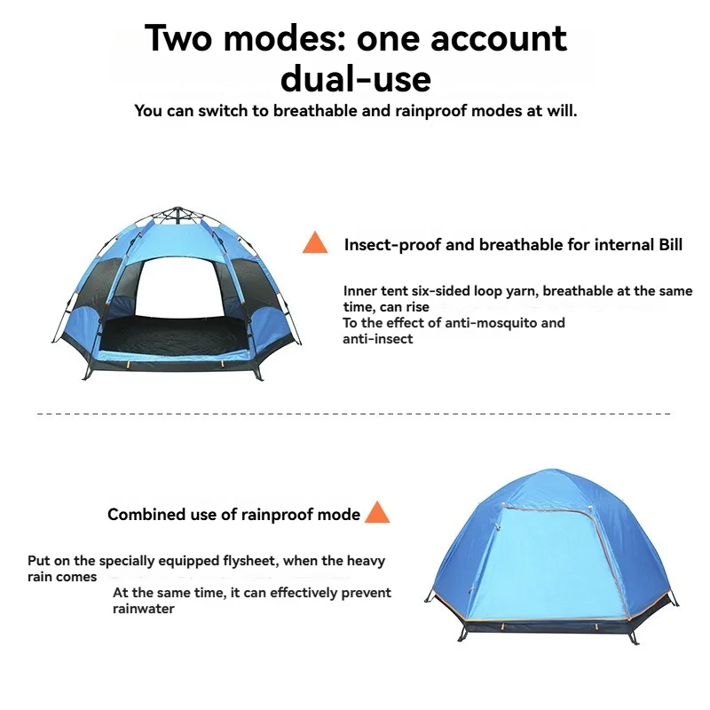 Outdoor Family Instant Ultralight Portable Folding Popup Waterproof Oxford Fiberglass Automatic Tent For Camping Events