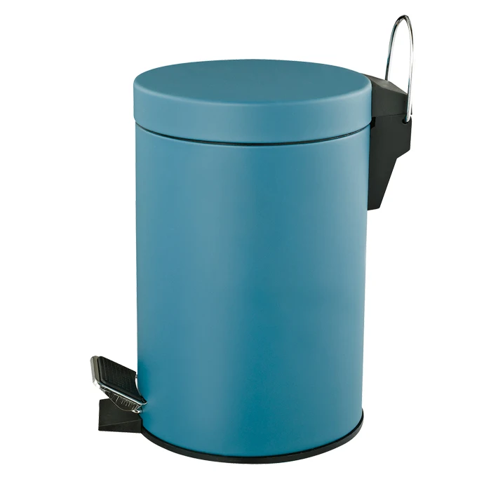 
Basic Style Round Shape Waste Bin 3/5/7/12/20/27/30L Stainless Steel Garbage Trash Bin Metal Trash Can with inner bucket 