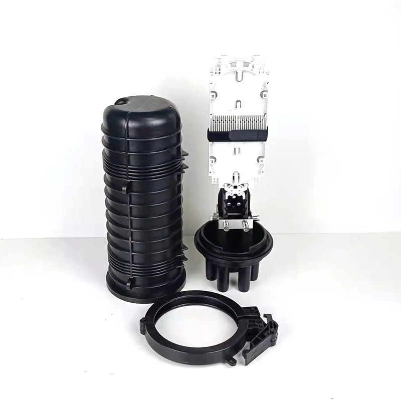 470*205 mm 5 ports  96 144 192 cores Fiber optic splice box fibra optica junction box with 4 splicing tray