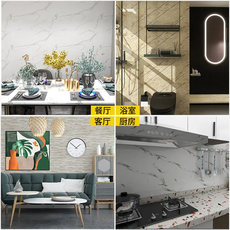 Top quality Wholesale 3d peel And Stick Wall Tiles Self Adhesive Marble Sticker Interior Decoration