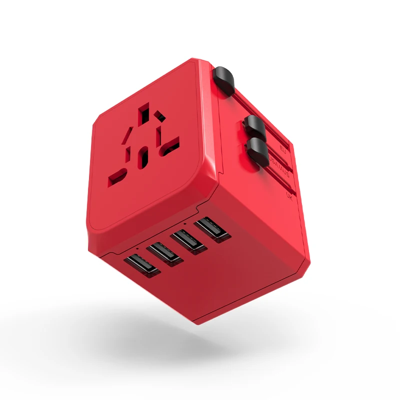 Electrical Plug Socket USB Travel Adapter Worldwide Charger Type-C port 4 USB Functional Adaptor