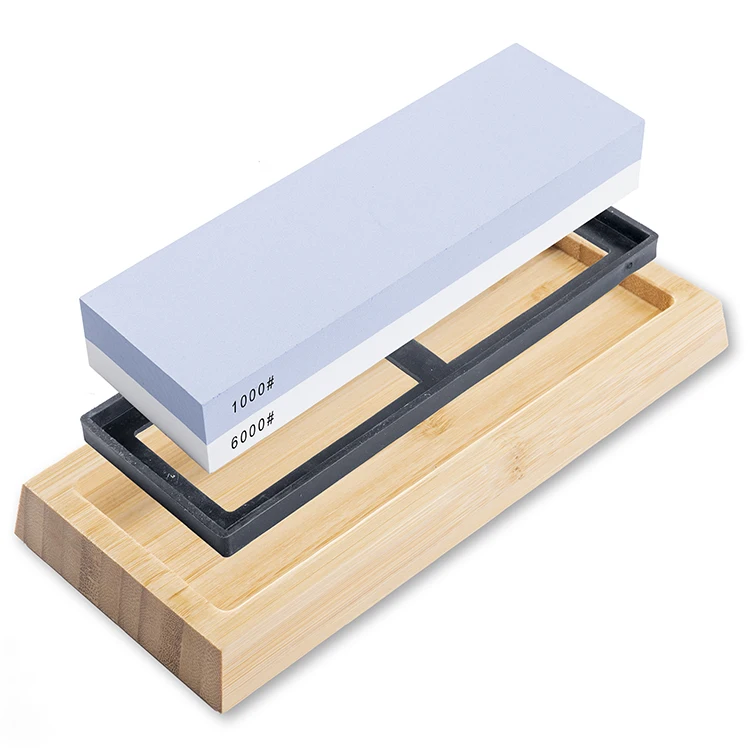Dual Sided 1000/6000 Grit Professional Whetstone Knife Sharpener Stone Whetstone Sharpening Kit