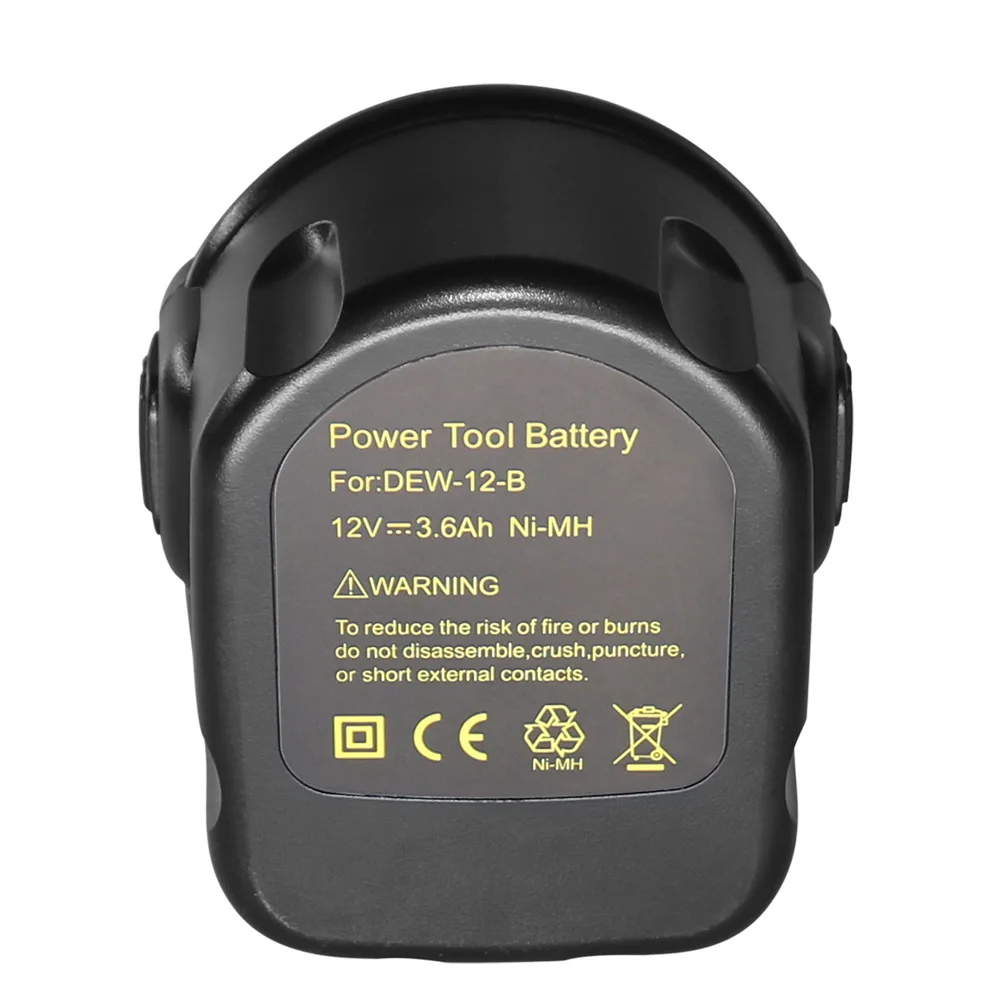 12 В перезаряжаемый аккумулятор NI-CD NI-MH 2.0a 2.5a 3.0a для Dewalt NI Battery