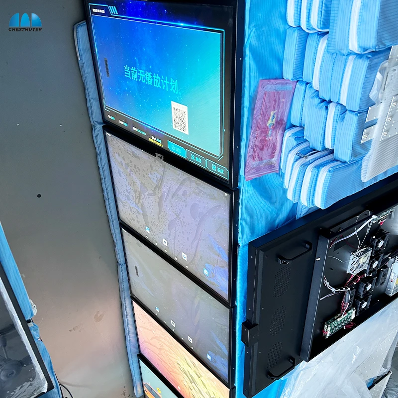 High Brightness window hanging 2500 nits 4K sunlight readable retail window display with CMS software window Lcd display