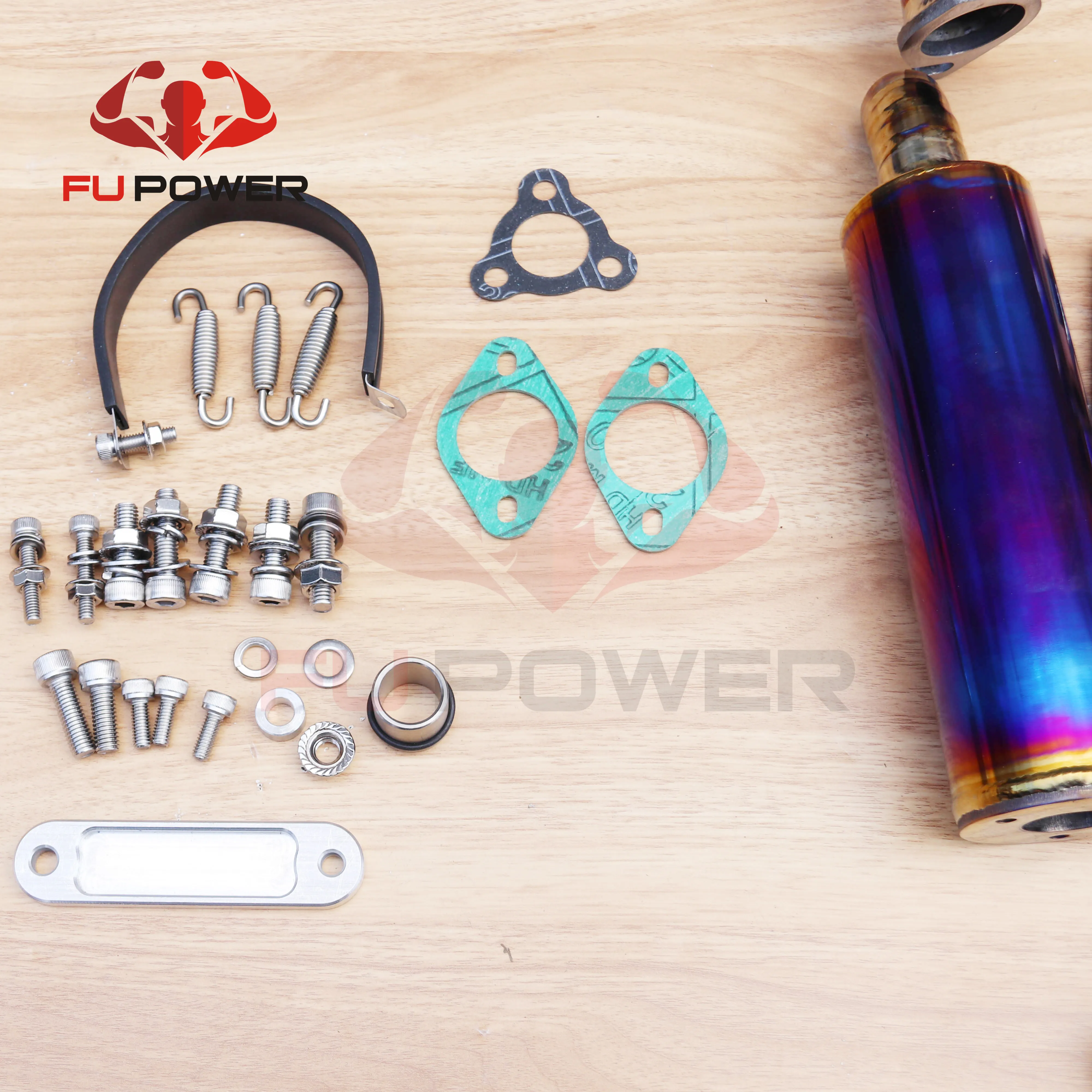 Motorcycle exhaust for honda dio af18 Titanium Cone Pipe muffler