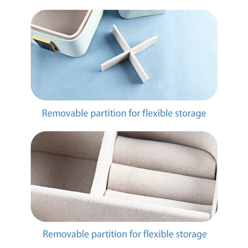 New Design Personalized jewelry Storage Box Faux Leather Travel Jewelry Organizer Case for value Jewel with Fingerprint lock