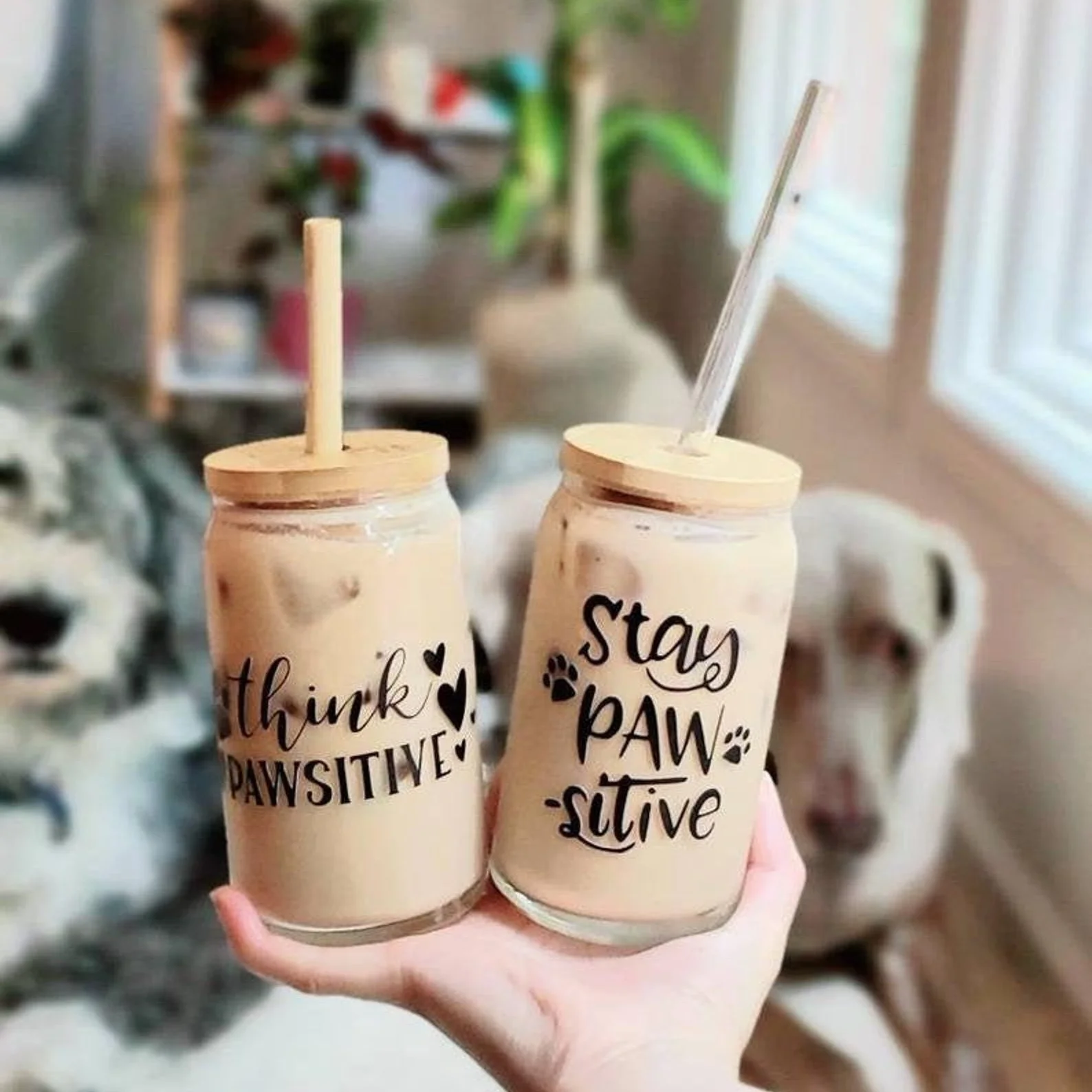 Best Seller 12oz 16oz 20oz 400ml 600ml Large Blank Beer Can Shaped Borosilicate Glass with Bamboo Lid and Straw